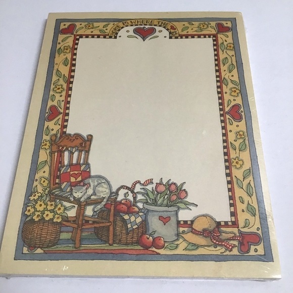 Susan Winget 1992 Napping Cat Note Pad by NEW 5x7 Stationery Main Street Press - Picture 2 of 9